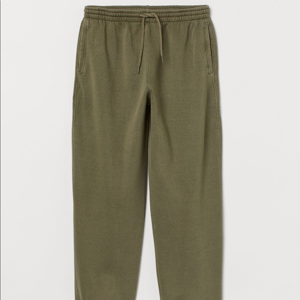 H&M women’s small high waisted olive green joggers